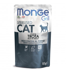 Monge, Cat Grill Pouch, влажный корм д/стерил. кошек (форель)